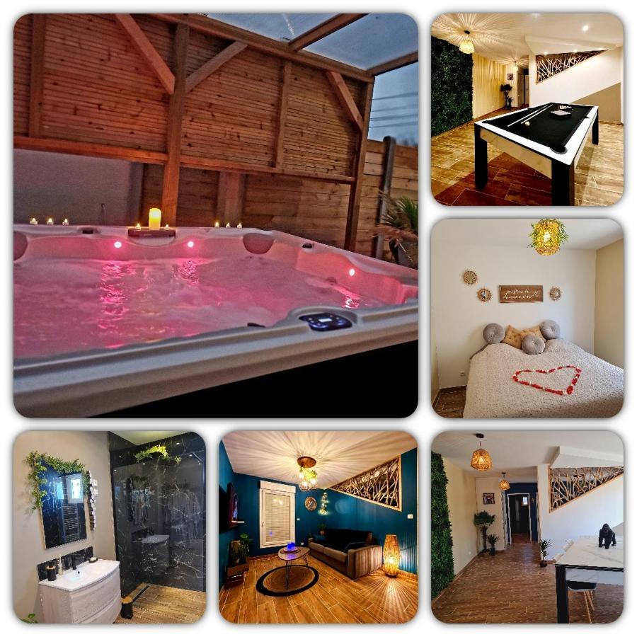 A Fleur De Spa : Maison Chaleureuse Avec Spa Privatif Et Billard. Coulogne Exterior photo